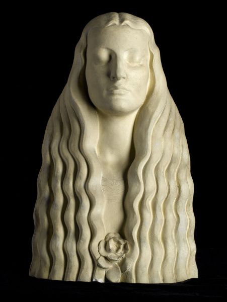Artist Frederick William George (1889-1971): Head of a girl, cira 1910