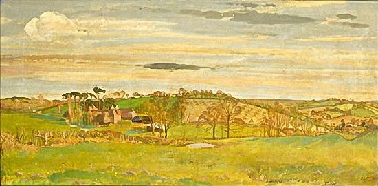 Charles-Sims: A-Kentish-Landscape,-circa-1914–16